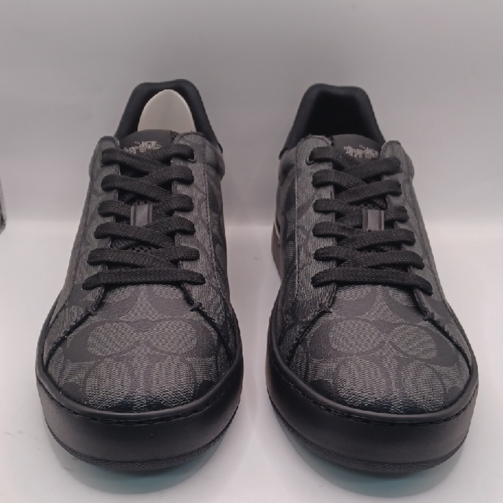 NEW Coach High Line Signature Sneaker-Charcoal/Black Men Size 9D US G4949 - Picture 2 of 16